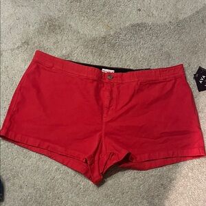 Ava & Viv High Waist Red Women's Shorts